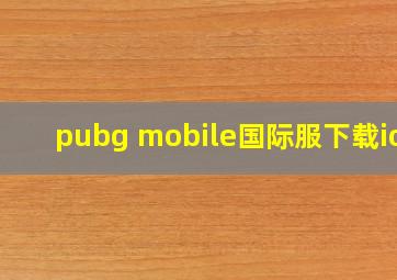 pubg mobile国际服下载ios